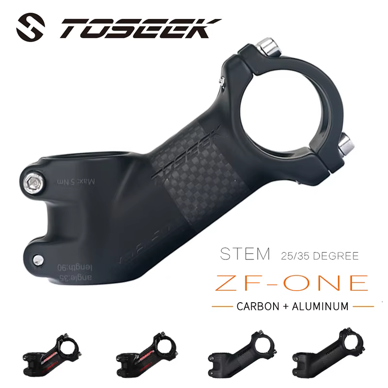 Toseek carbone vtt puissance 31.8mm tige de guidon de vélo 10/17/25/35 degrés vtt vélo Table ultralé