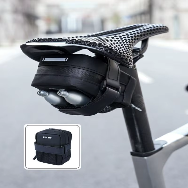 Sacoche de selle de vélo avec sangle réglable, sac de vélo de route en maille, sac imperméable grand