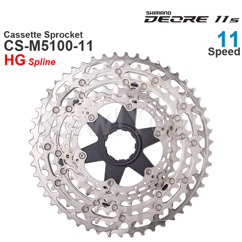 WinterMANO DEORE CS-M5100 11v Cassette Pignon-11 Vitesses-HYPERGLIDE pour VTT Vélo Pièces D'origine