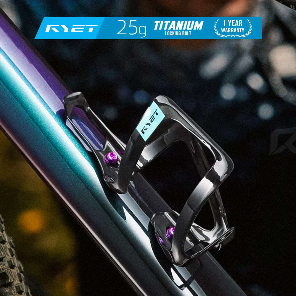 Porte-bidon de vélo RYET entièrement en carbone, 25g ultra-léger, conception de chargement latéral d