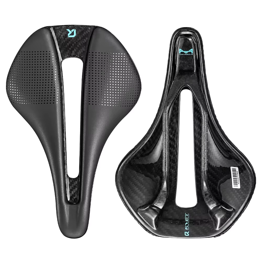 RYET-Selle de vélo entièrement en carbone, siège de vélo imprimé en 3D, OligCushion, TriDuvet Road,