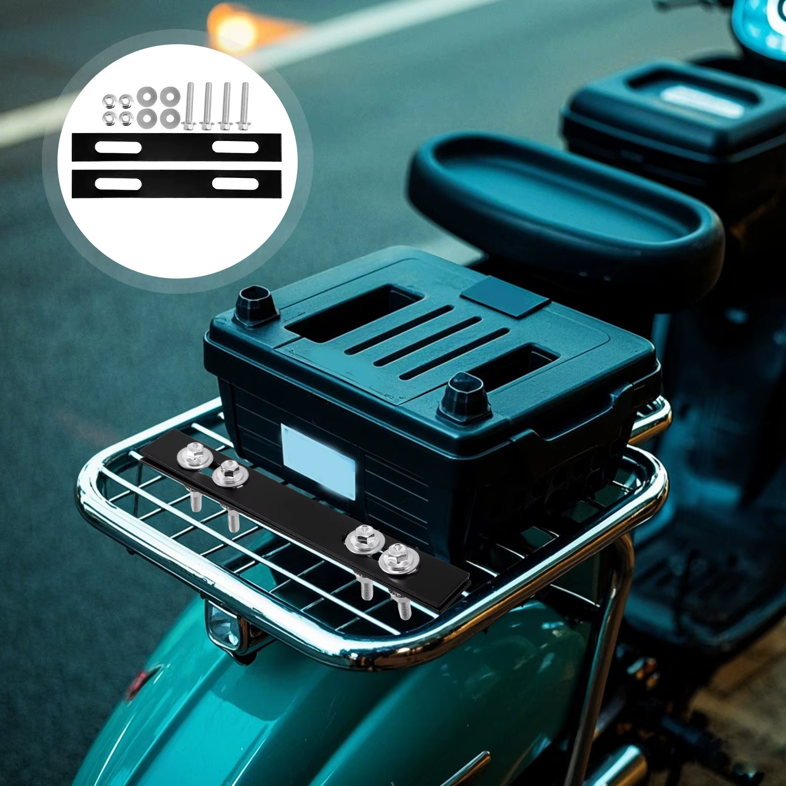 Lot de 2 supports de fixation pour porte-bagages arrière de vélo électrique, porte-coffre de livrais