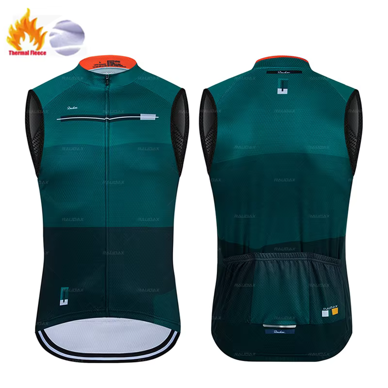 Gilet de cyclisme thermique en polaire d'hiver, nouveau gilet de cyclisme sans manches pour hommes, 