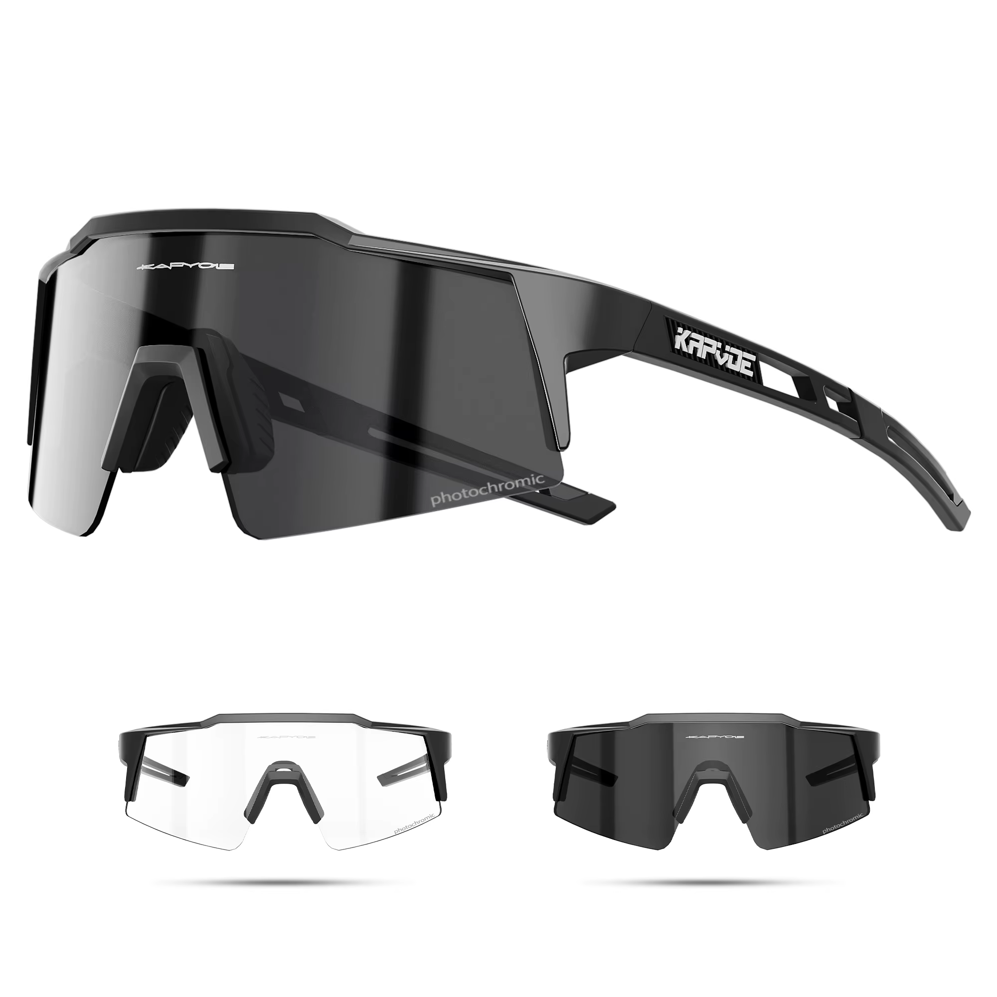 KAPVOE photochromique vélo nuit équitation lunettes UV400 vtt vélo cyclisme sport lunettes de soleil