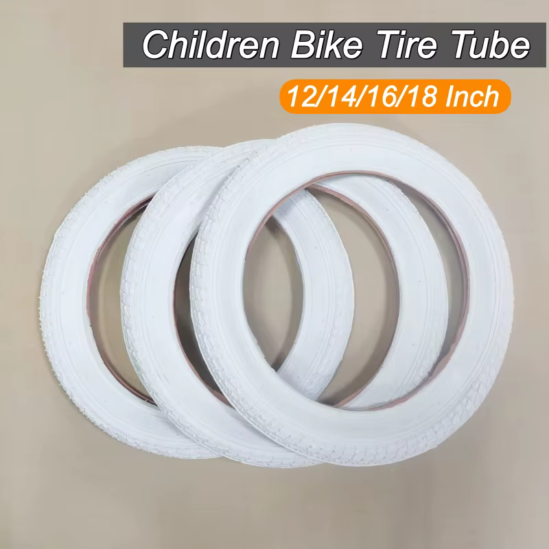 Pneus de vélo pour enfants, chambre à air, simple opathie, blanc, charmant, largeur 16/18, pièces de