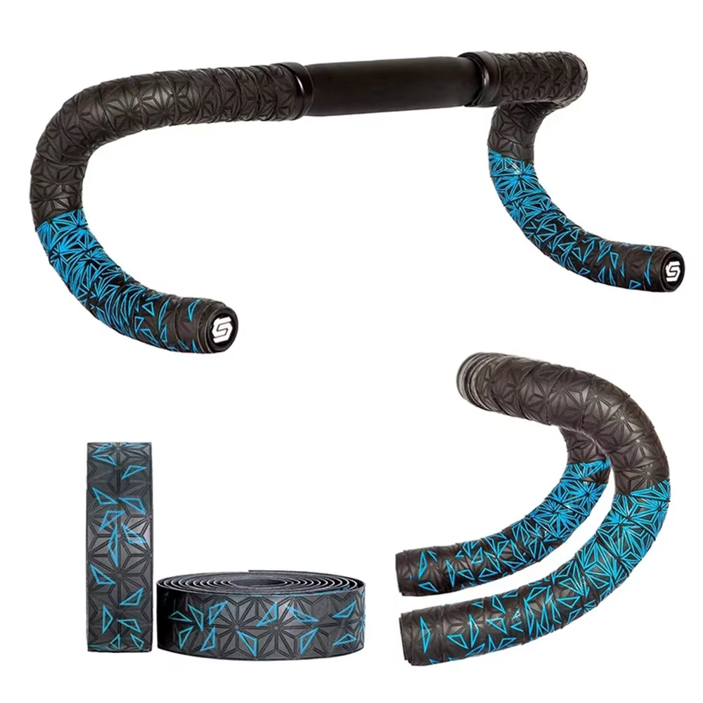 Bande de barre de vélo de route à motif de chrysanthème, bandes de guidon de couleur dégradée, bande