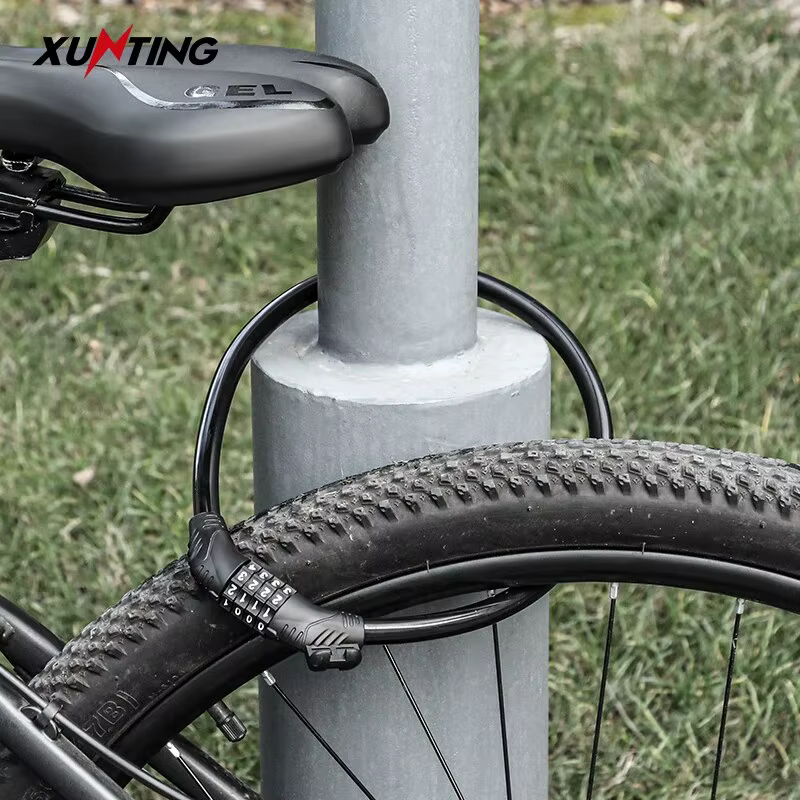 Xunting – câble de verrouillage de vélo 54cm, câble enroulé de 5 pieds, combinaison sécurisée et réi