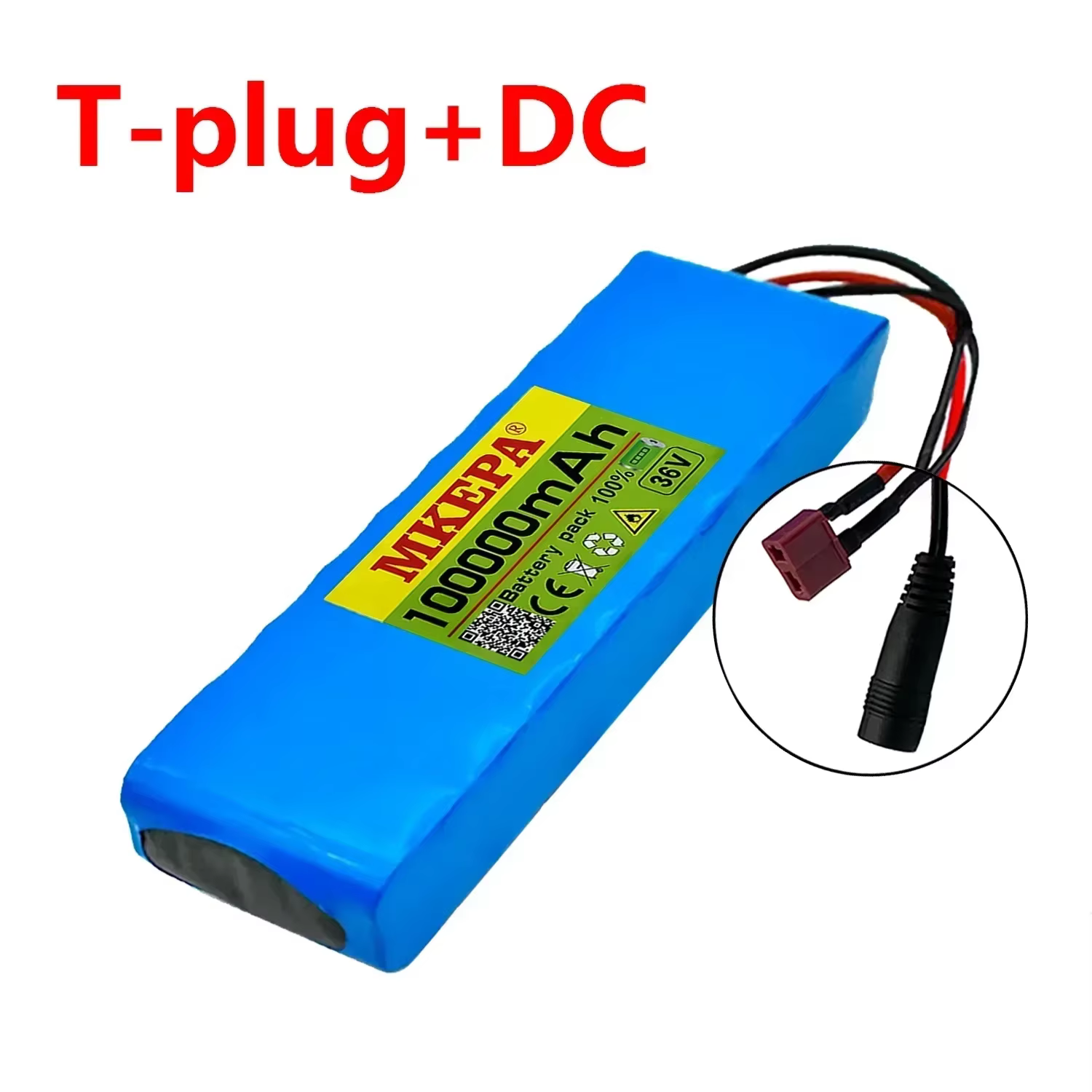 Batterie au lithium pour scooter électrique, 10S2P, 36V, 100000mAh, 500W