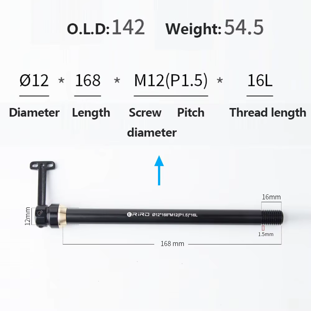 RIRO vélo caché dégagement rapide baril tige d'arbre 12/15MM ultraléger en alliage d'aluminium QR vt