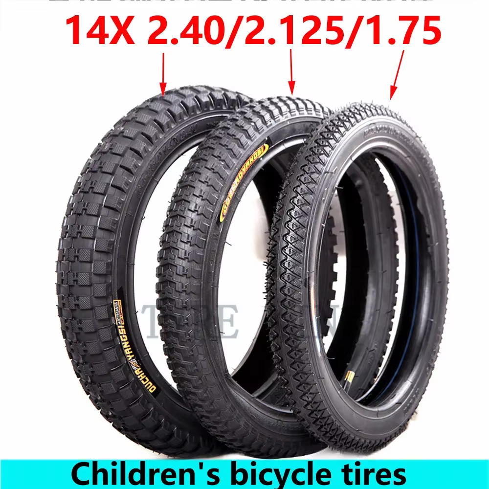 Pneu de vélo pour enfants 14 pouces 14X1.75/2.125/2.40 chambre à air de vélo pneu extérieur landau p