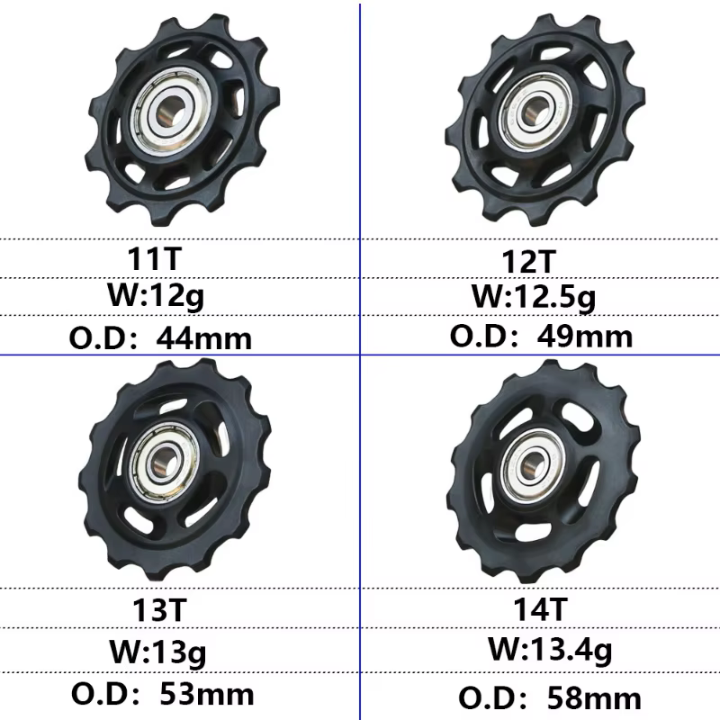 Roulement 11T 12T 13T 14T, roue de guidage arrière de vélo vtt, Jockey, dérailleur arrière, poulie,