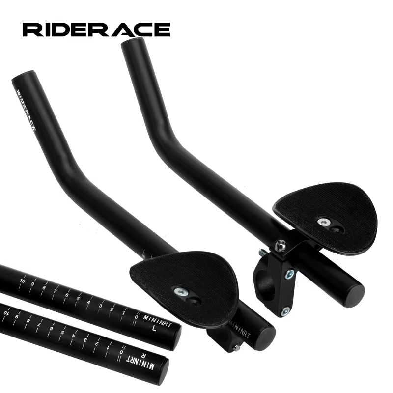 Guidon de vélo TT en alliage d'aluminium, longue distance, repose-clisme, réglable de 10CM, pièces d