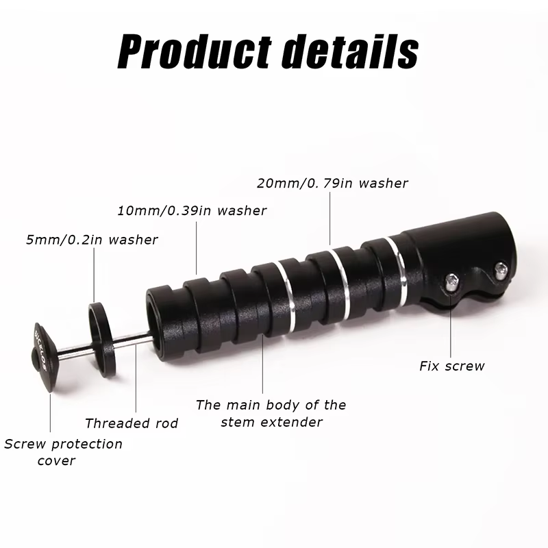 BUCKLOS tige de fourche de vélo montée jusqu'à 115mm 180mm 210mm tige de vélo extension de hauteur r
