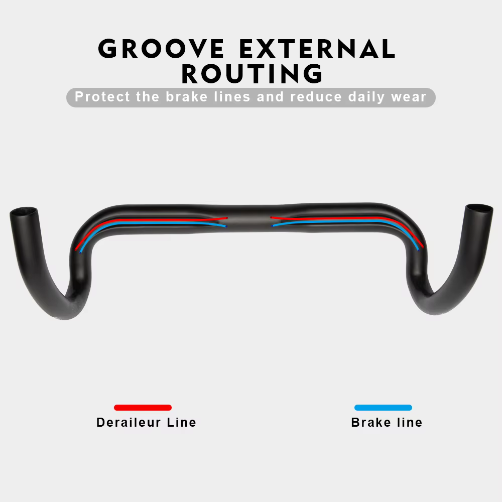 RXL SL 31.8mm barre de chute en carbone guidon de vélo de route 380/400/420/440mm UD mat routage ext