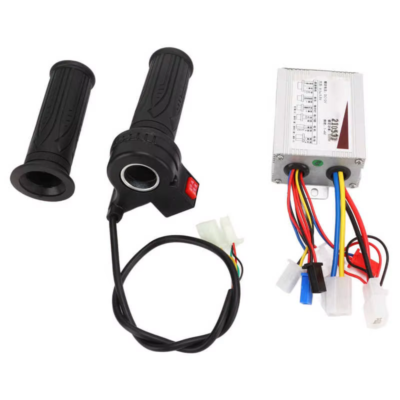 Contrôleur de moteur de vélo électrique 12V/24V/36V 500W brossé et 3 poignées d'accélérateur pour vé