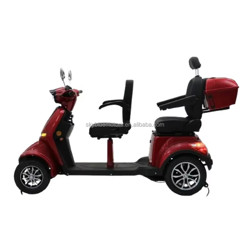 Scooter électrique à Double siège pour personnes âgées, Scooter de mobilité à 4 roues, 1000W, robust