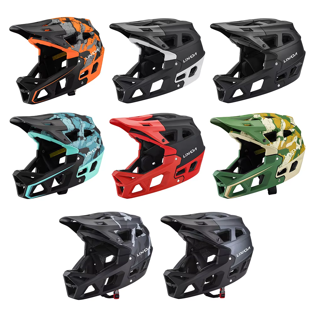 Casque de VTT intégral pour adultes, casque de course de descente, vtt, équipé d'un Support de mento