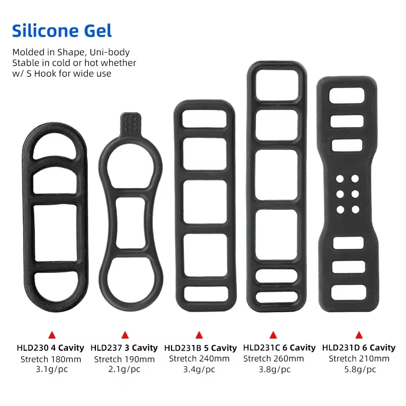 Bande de fixation en Silicone pour torche de feu avant de vélo, GEL, pompe de casque, sangle de fixa