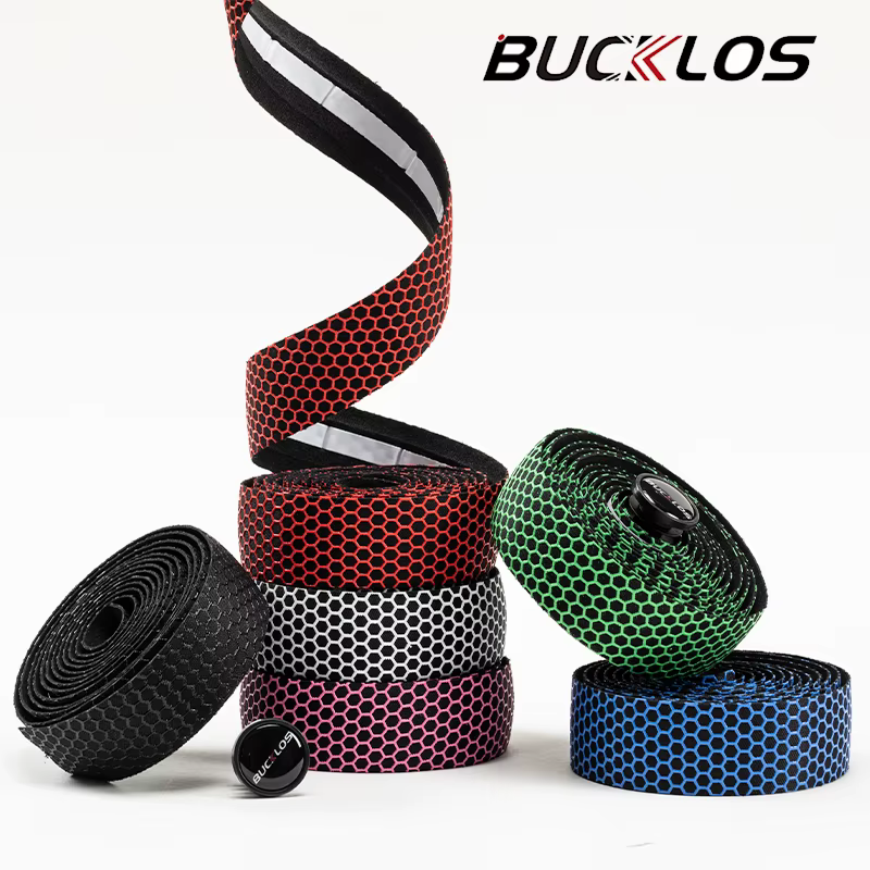 BUCKLOS – bandes de guidon de vélo de route, 2 pièces, en Silicone souple, PU EVA, bande de vélo ant