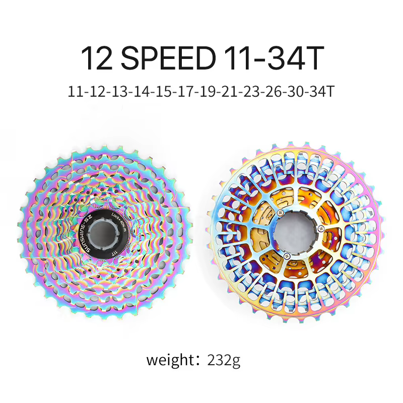 Stalshine-Cassette de vélo de route SLR ultralégère, pignon de vélo coloré, roue libre, K7 Gravel HG