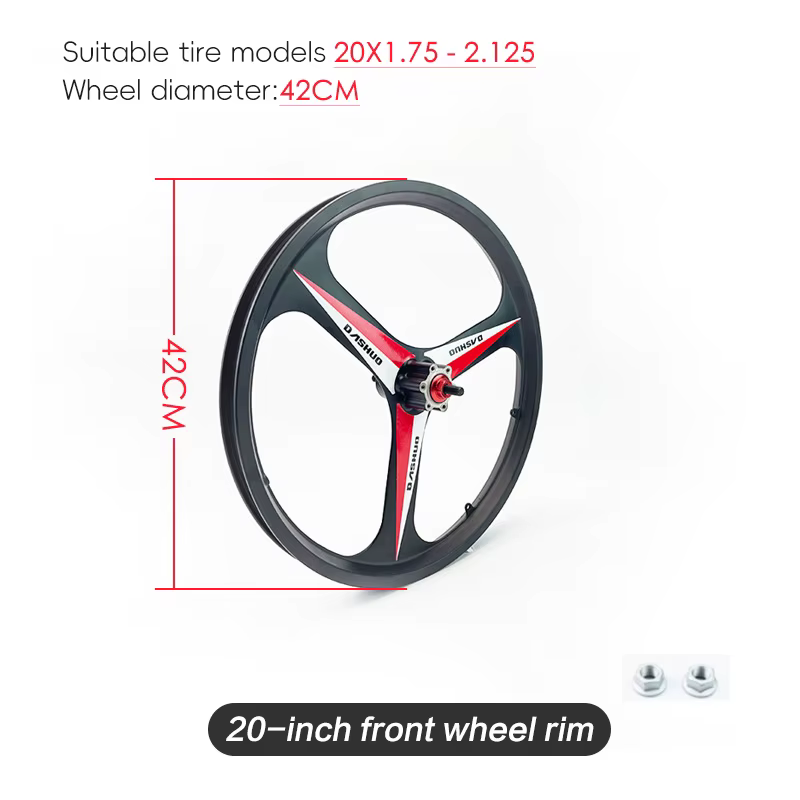 Roue trois en un pour VTT et vélos électriques, moyeu de roue avant, 20 pouces, 24 pouces, 26 pouces