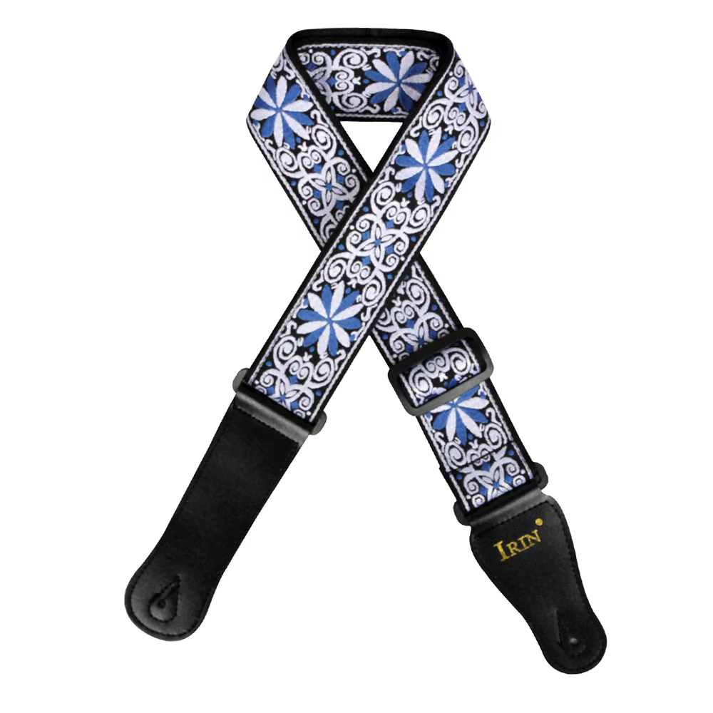 Sangle de guitare brodée, accessoires d'instruments à cordes, basse électrique acoustique, ceinture 