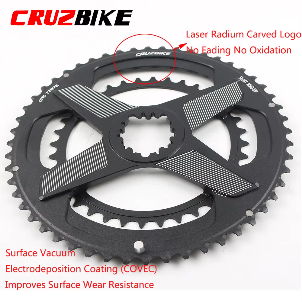 CRMERCEDES-Couronne de vélo à double disque JOWheel, plateau de vélo de route, pédalier à 8 vitesses