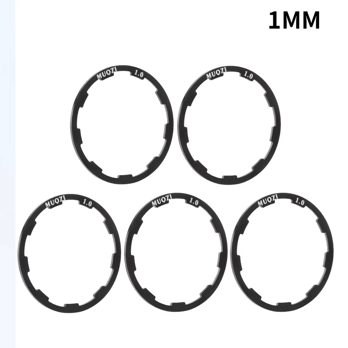 MUQZI 5 pièces rondelle de moyeu de vélo 7 8 9 10 11 12 vitesses Cassette volant entretoise 1mm 1.5m