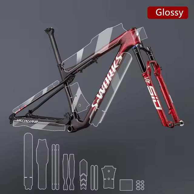 Cadre de vélo de route protecteur résistant aux rayures autocollant de vélo vtt garde TPU vélo spéci