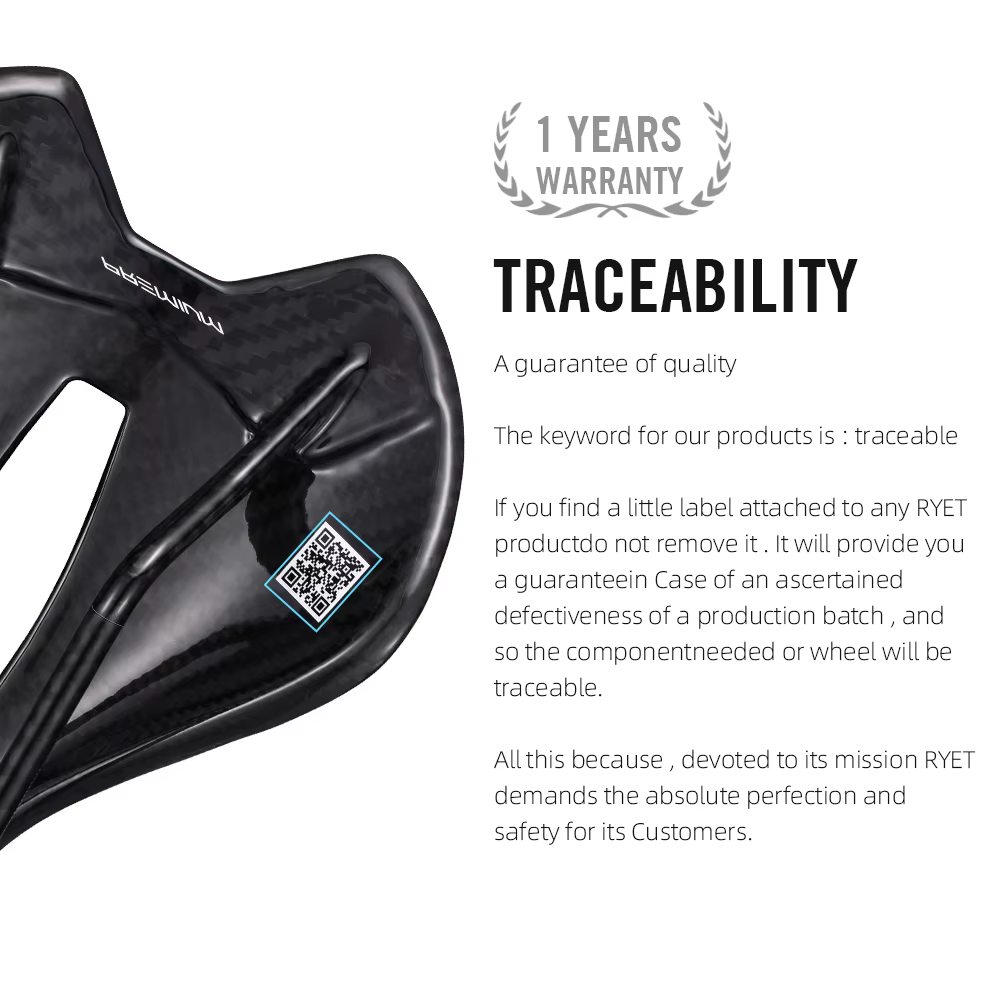RYET-Selle de vélo super légère entièrement en carbone, siège de vélo de course, siège de vélo de ro