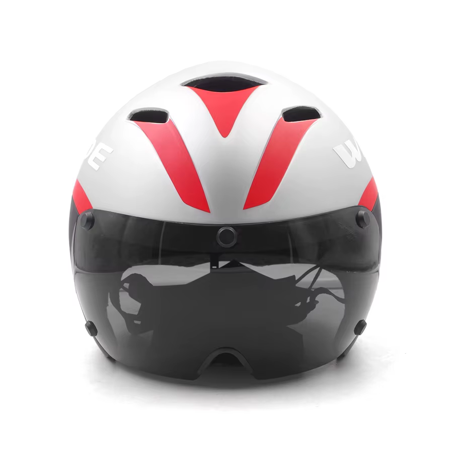 Casque de vélo TT pour homme, lunettes de lentille, TriDuvet LeicAero, casque de vélo de route, cour