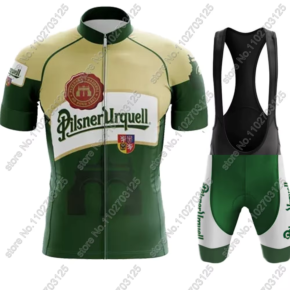 Drink Beer 2025 Maillot de cyclisme ensemble vert vêtements vélo de route chemises tchèques costume