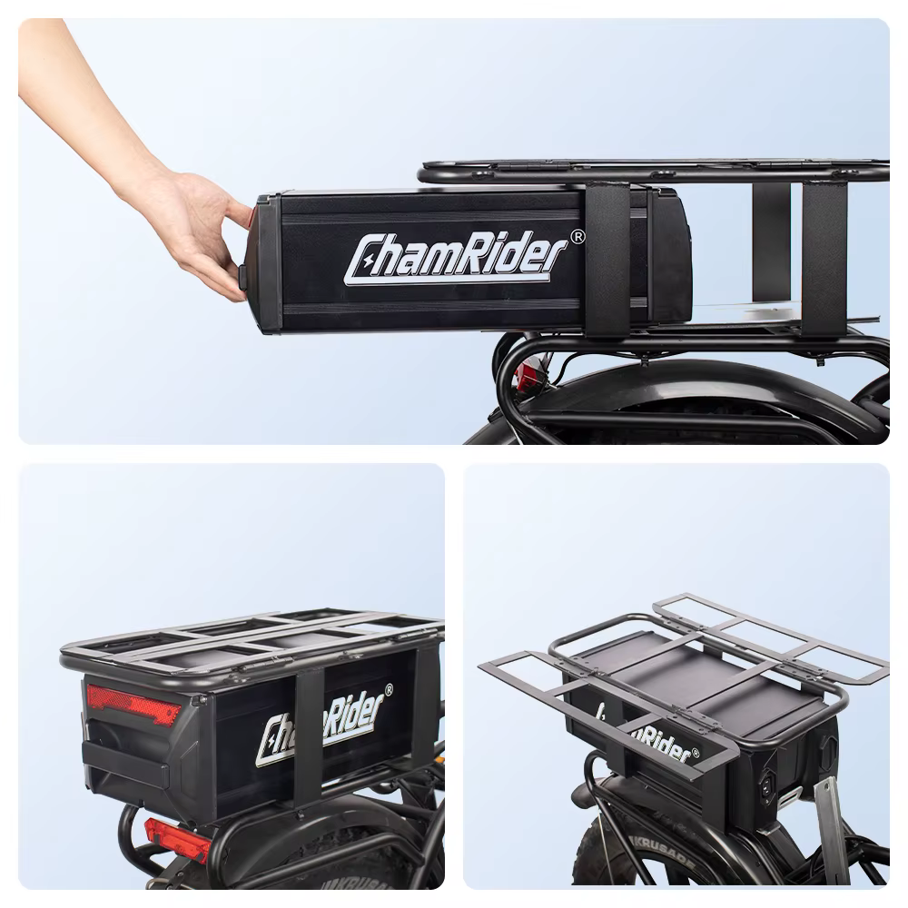 Batterie pour vélo électrique à support arrière 48 V 50 Ah – Haute capacité