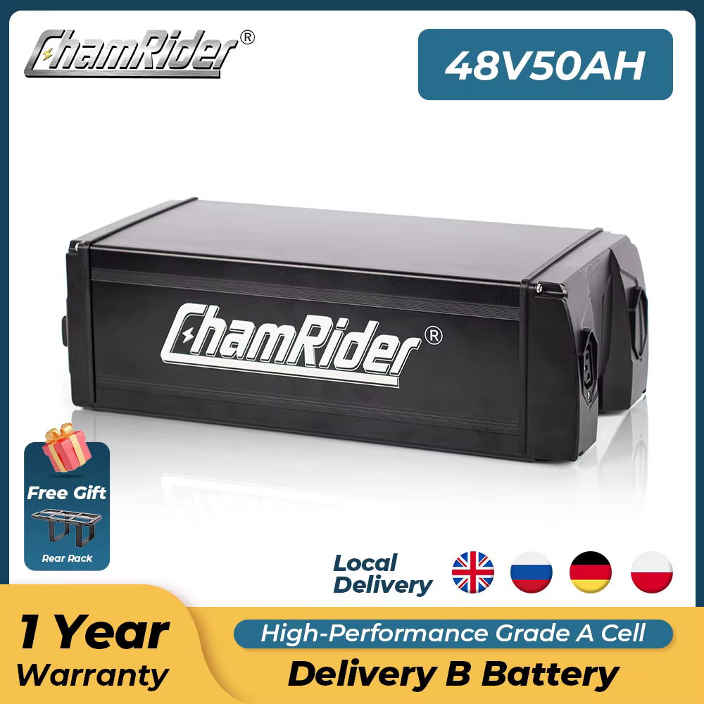 Batterie pour vélo électrique à support arrière 48 V 50 Ah – Haute capacité