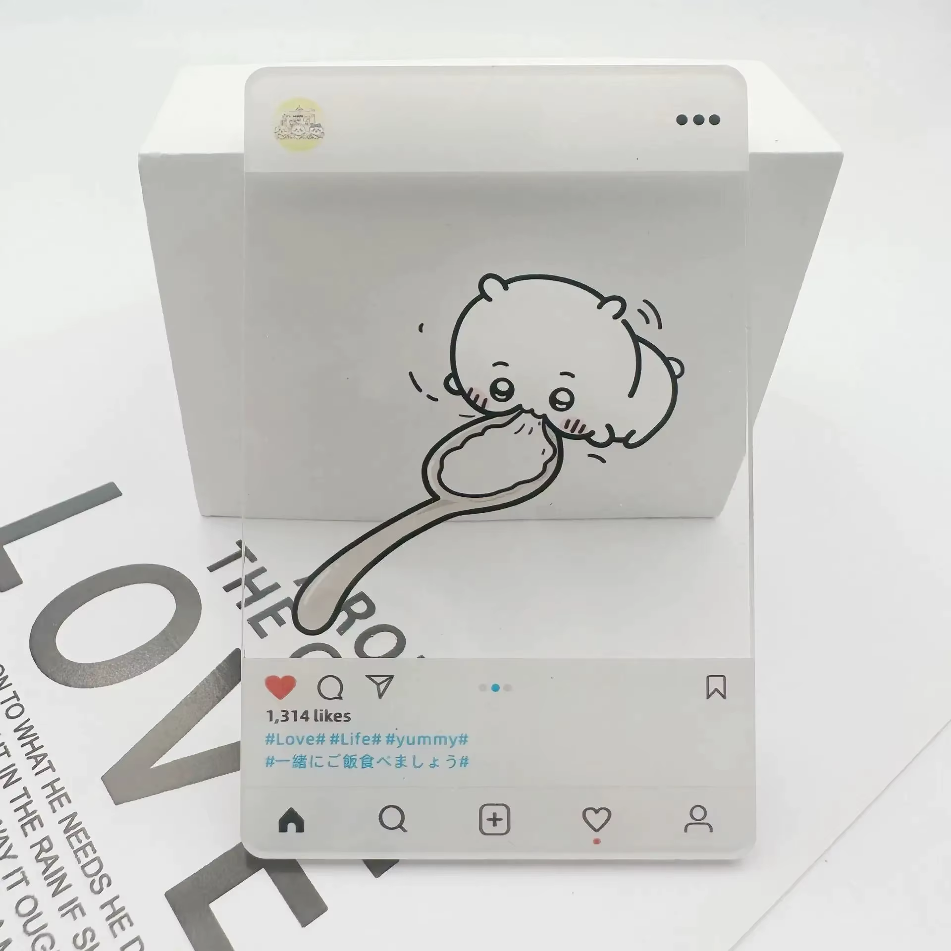 Carte photo transparente en acrylique Kawaii ckw, accessoire mignon pour selfie, style Instagram, pour les fans