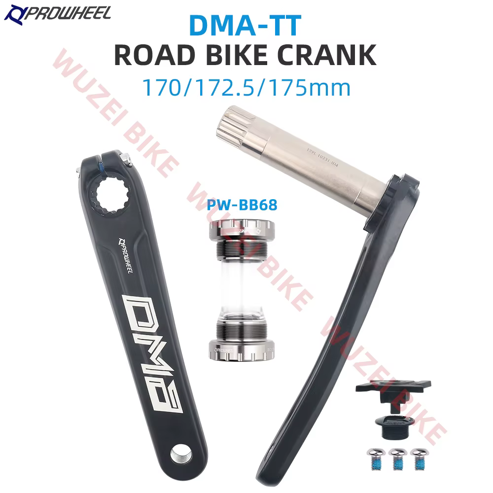 Manivelle de vélo de route PROWHEEL DMA GXPP en alliage d'aluminium 170 mm 172