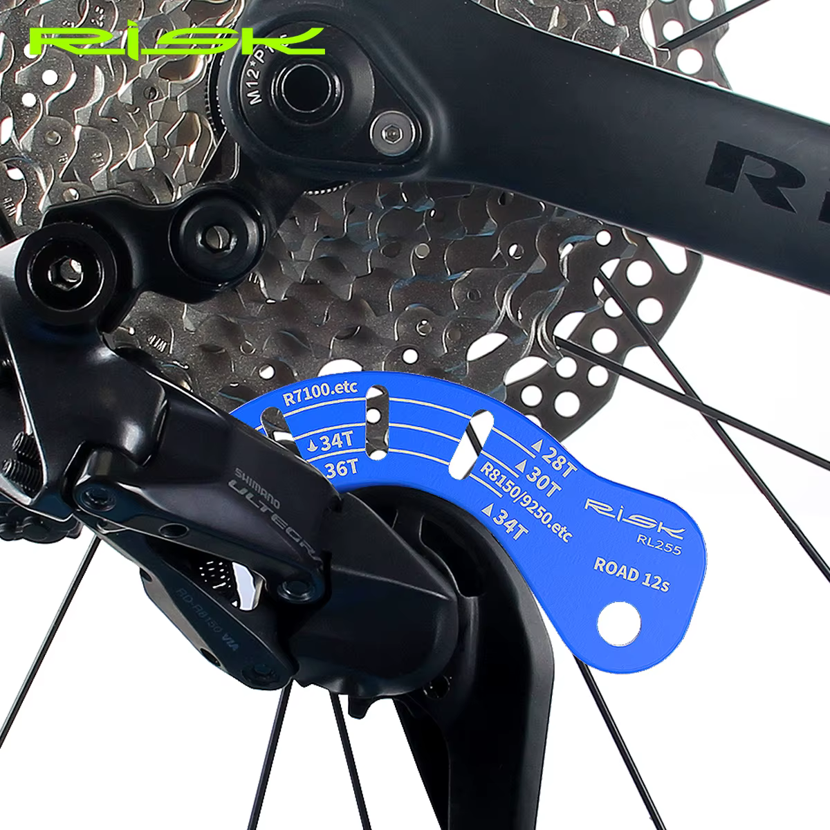 Outil de réglage et de guidage du dérailleur arrière électrique 12T pour vélo de route RISK