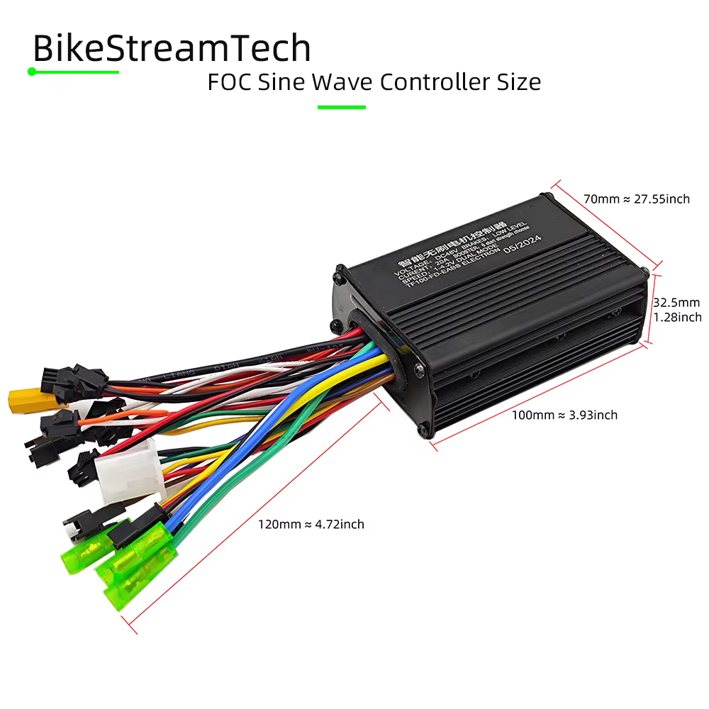 E-bike 36V 48V 60V 500W 25A moteur sans balais contrôleur d'onde sinusoïdale universel G51 couleur LCD Kit pour vélo électrique Scooter