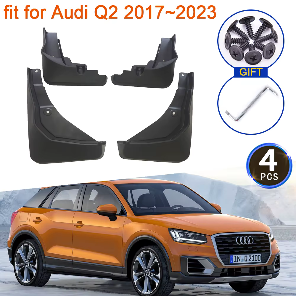 4x pour Audi Q2 2017 2018 2019 2020 2021 2022 2023 garde-boue garde-boue garde-boue garde-boue garde-boue avant roue arrière accessoires de voiture
