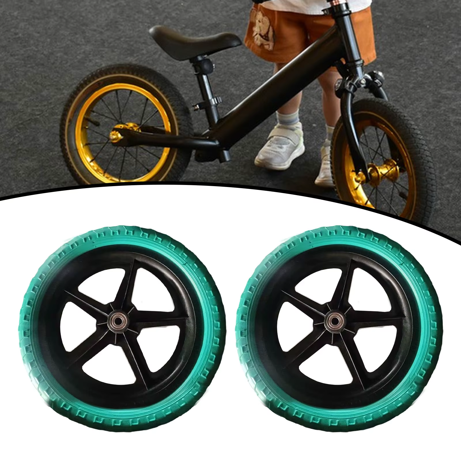 1 paire de roues de remplacement de vélo d'équilibre