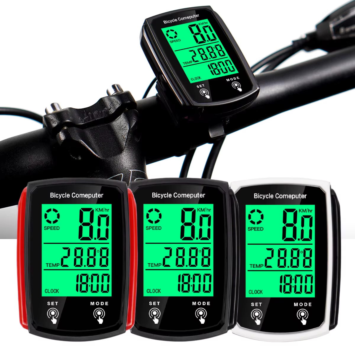 Ordinateur de vélo compteur de vitesse filaire odomètre chronomètre