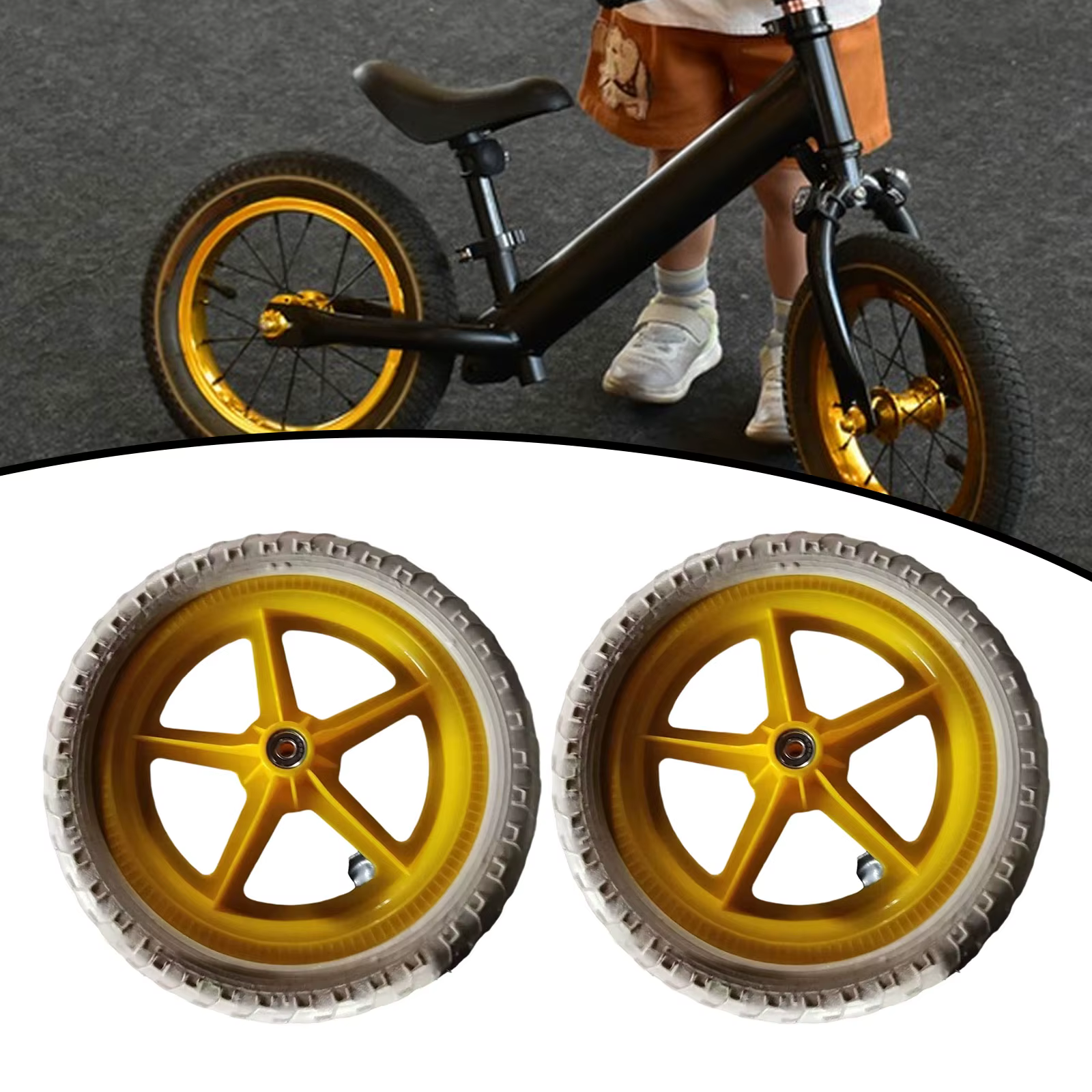 1 paire de roues de remplacement de vélo d'équilibre