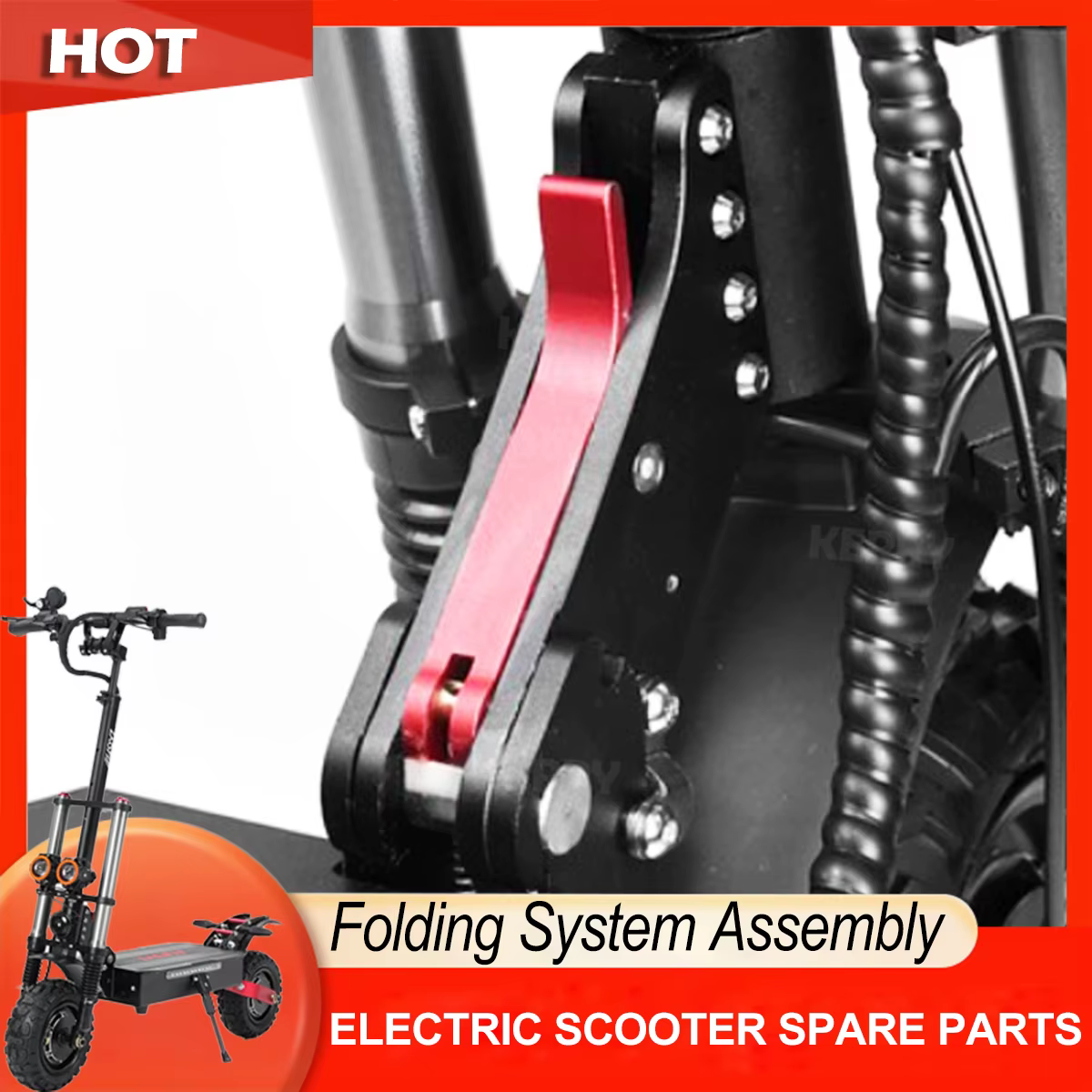 Système de pliage de scooter électrique, assemblage en alliage d'aluminium, pièces de pliage de scooter électrique pour accessoires LAOTIE BOYUEDA