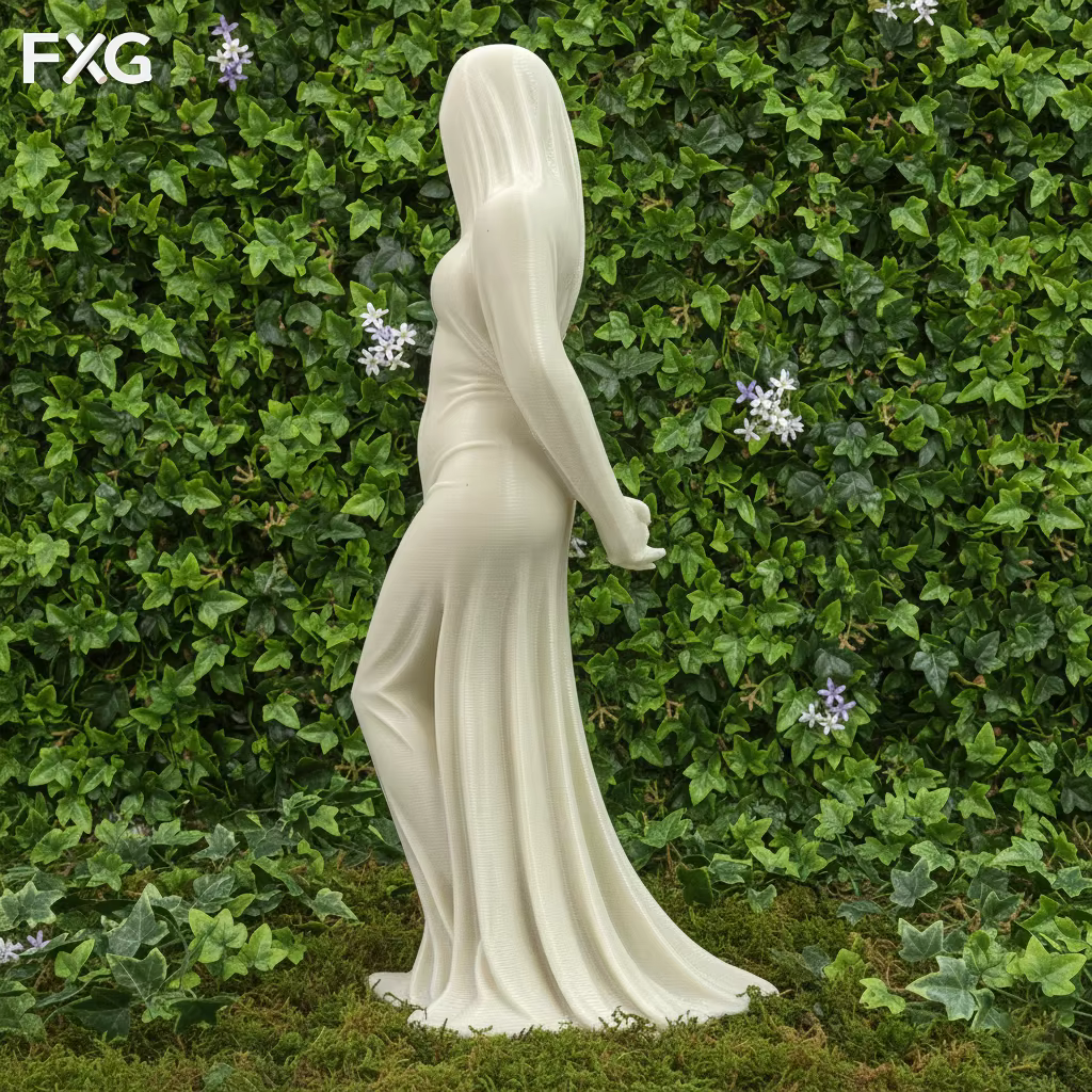 Sculpture de silhouette féminine couvrant une voile fluide, décoration de bureau, cadeau pour les joueurs, idée cadeau pour petit ami, cadeau de Noël, Halloween
