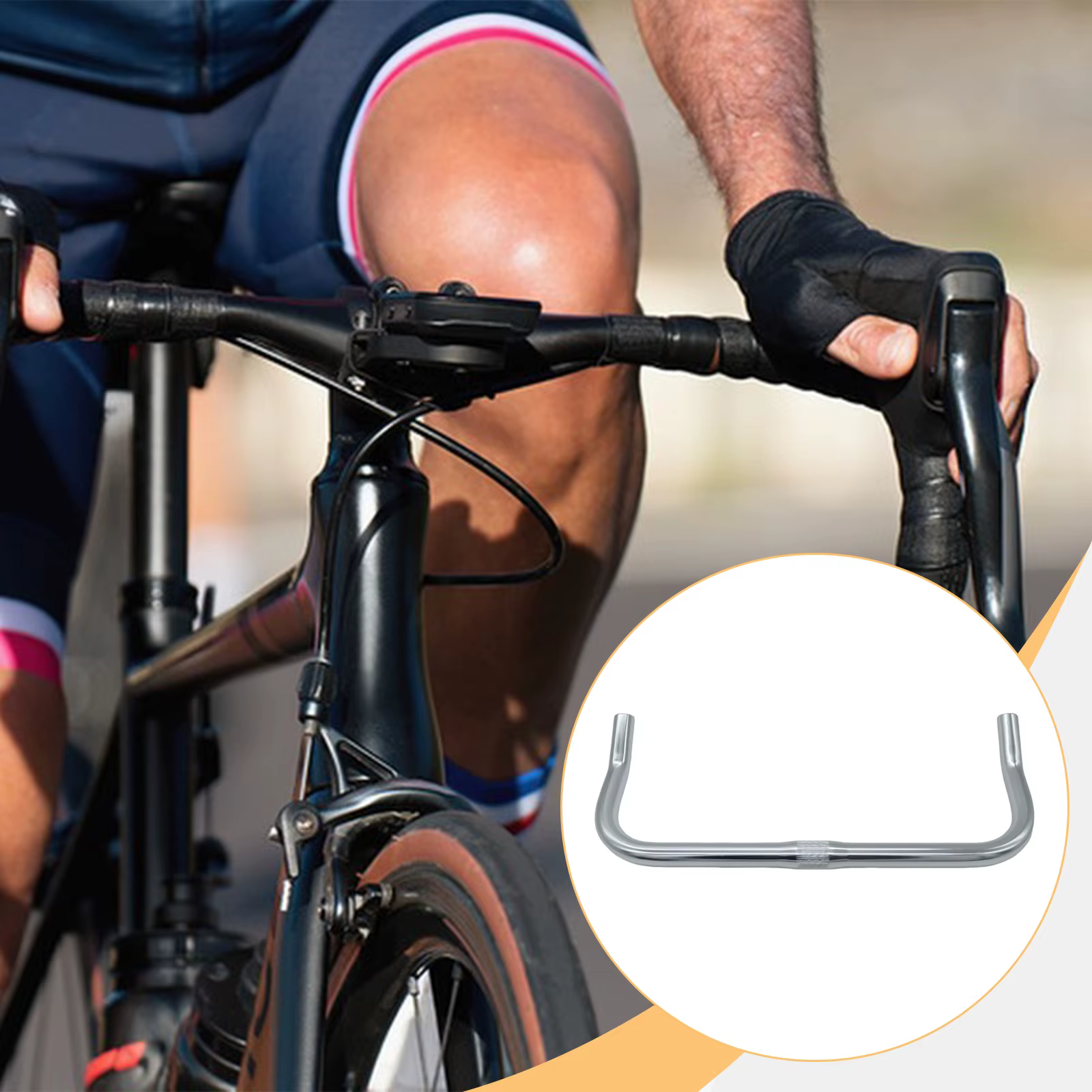 Guidon de vélo de route en alliage d'aluminium