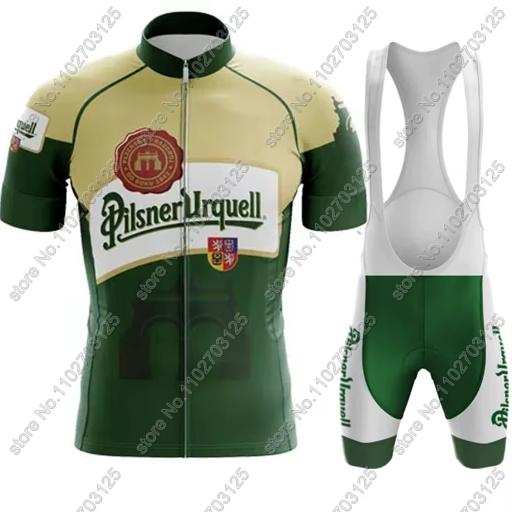 Drink Beer 2025 Maillot de cyclisme ensemble vert vêtements vélo de route chemises tchèques costume