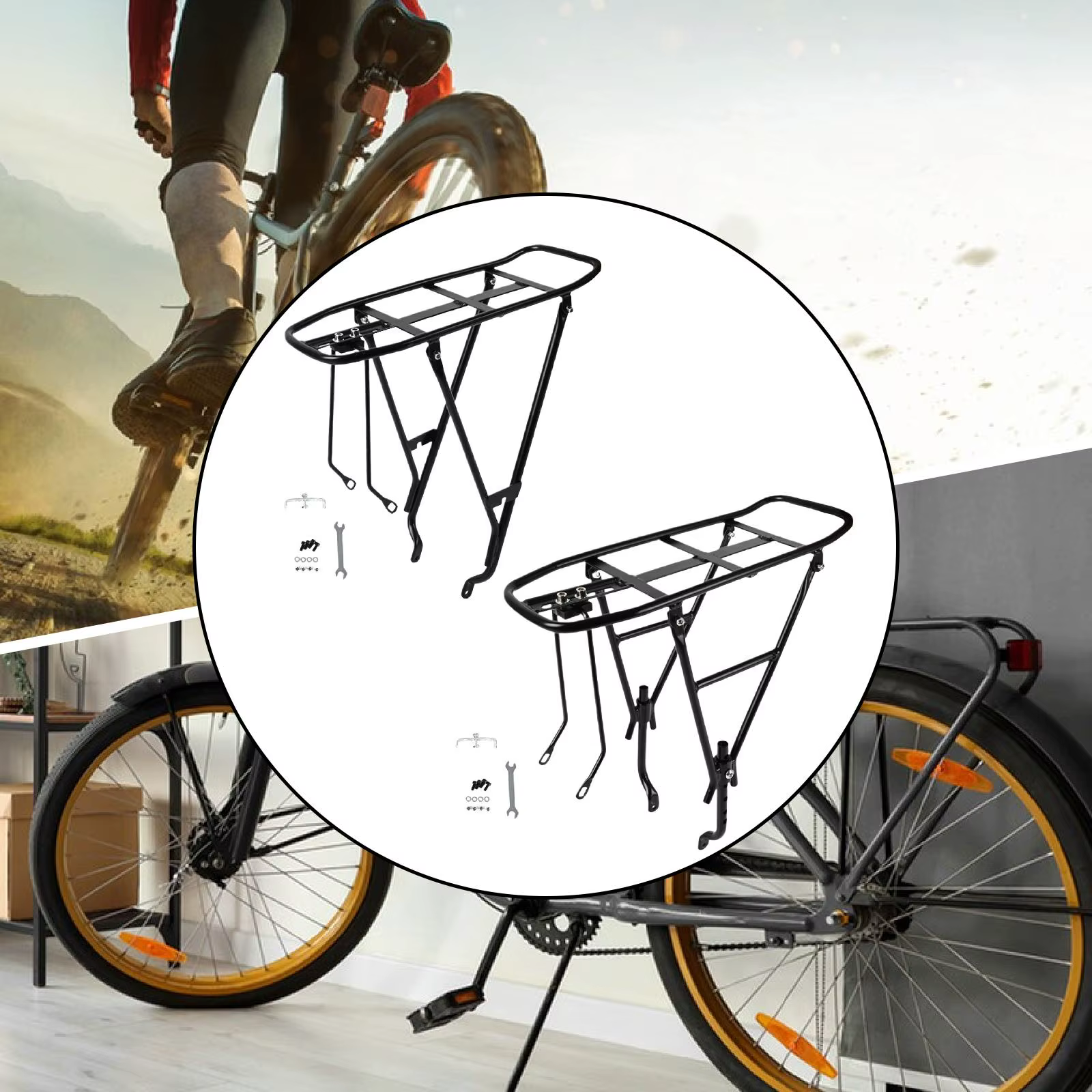 Porte-bagages arrière universel pour vélo de montagne