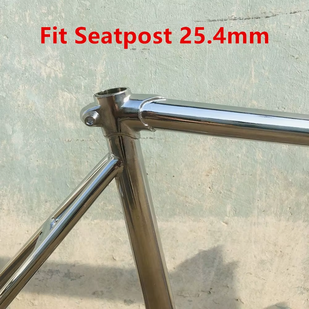 Cadre de vélo Vintage rétro argent 700C