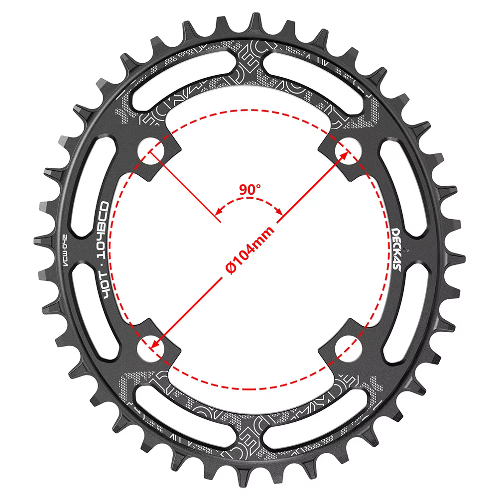 DECKAS rond ovale 104BCD 40/42/44/46/48/50/52T plateau de vélo de montagne vtt