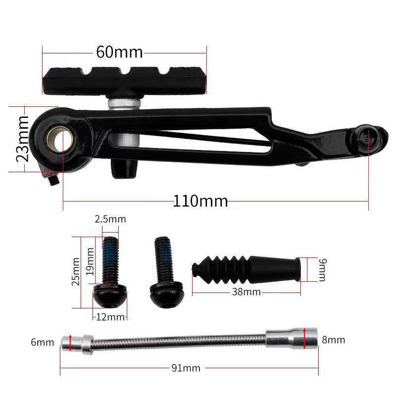 Litepro 415 vélo pliant V étrier de frein 110mm ultraléger en alliage d'aluminium bras Long